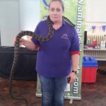 Helen being brave when the animal man visited