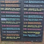 The schedule of the day