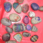 Look at all our colourful stone bugs.