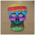 We made skull masks ready for Halloween