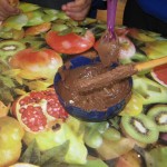 Having fun making our own breadstick sparklers