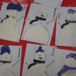 We're starting to get all excited now, look at our wonderful foamy snowmen