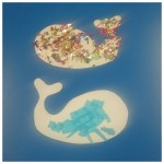 Our lovely bright collage Whales