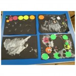 Our EYFS children are learning about space in school so we made some lovely space collages.