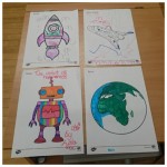 To go with the EYFS children's topic of space we decided to do some space colouring