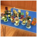 we had fun making these bunny and chick pencil pots