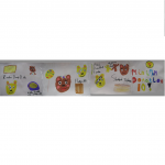 our bake sale banner beautifully created by our children