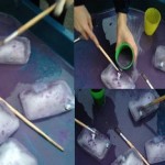 We had fun painting some ice during our winter week