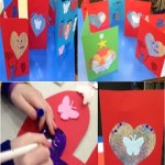 we had fun making cards for our Valentines