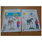 We had fun colouring in our spring colour by numbers