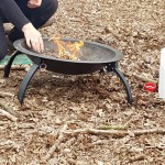 The fire all ready to make S'mores
