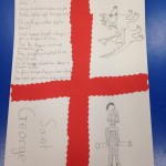 One child was very creative and wrote a wonderful St Georges Day poem on her placemat