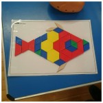 We used shapes to copy the fish template