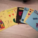We made some lovely baby boy and birthday cards for Katy