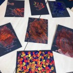 We made some colourful pipecleaner firework pictures for Diwali