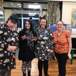 The staff got into the Halloween spirit too