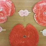 We had fun making all these poppies ready for remembrance day