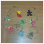 we decorated these lovely wooden ornaments ready to put on our trees
