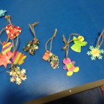 We had great fun decorating these lovely wooden ornaments
