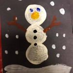 Our EYFS children had so much fun printing snowmen pictures