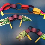 We made some paper chain dragons for Chinese New Year