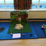 all ready for fairy tale week, the 3 little pigs house building