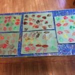 We had fun printing using leaf templates