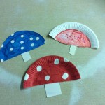 As part of the fairy tale theme we designed our own paper plate toadstools