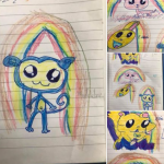 One of our children showed off their drawing talents one night