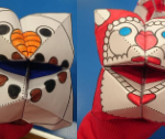 we made these Christmas fortune tellers.