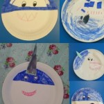 We also made some scary sharks using paper plates