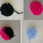 we also made pom pom footballs