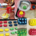 we also created these very bright Lego biscuits