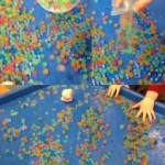 We had so much fun playing with the water beads in the tuff spot