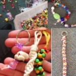 we've also had fun in the mornings making bead jewellery and keyrings