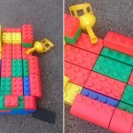 One of our children got creative with the big bricks and made this amazing boat