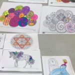 A colouring competition was next