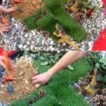 Look at our amazing dinosaur world in the tuff spot