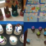 We got creative at easter making hats, collages, decorated eggs and nests
