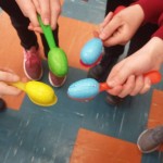 We had an Easter Egg Egg race