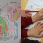 We also coloured in and made some flowers