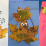 We had great fun making pictures using leaves
