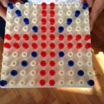One of our children went all patriotic and made this lovely Union Jack flag with the peg board