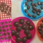 We had some messy fun making these chocolates, don't they look tasty?