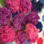 and paper tissue flowers