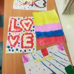 We did some lovely painting for our mums