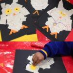 We also made some lovely collage owls for our display