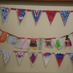 We got ready for the royal wedding and made some lovely colourful bunting