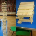 we made this huge tower out of the blocks