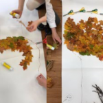 The children came up with a brilliant idea of making a giant tree for our display